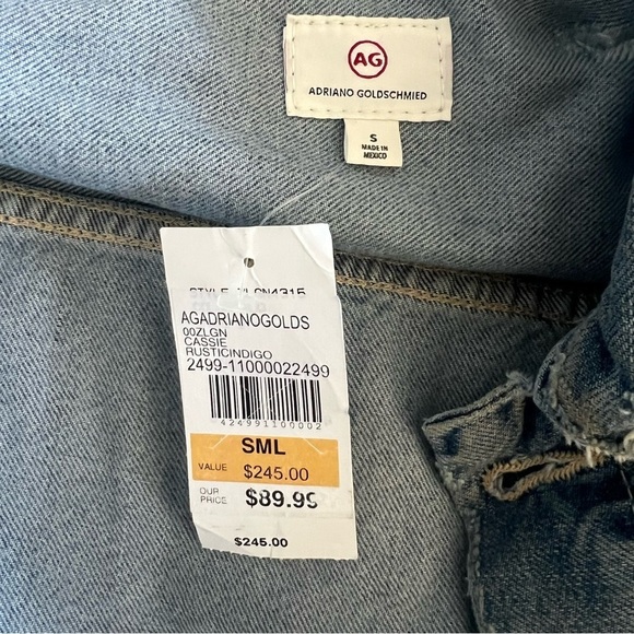 AG Adriano Goldschmied Denim Jacket New Small - Picture 8 of 8